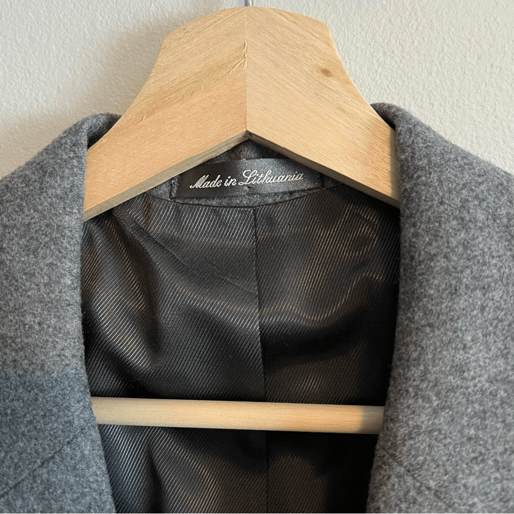 Oscar de la Renta Blazer Wool Cashmere Blazer Jacket Mens 40 S Gray