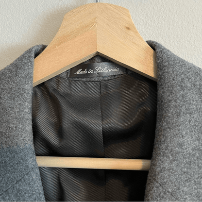 Oscar de la Renta Blazer Wool Cashmere Blazer Jacket Mens 40 S Gray