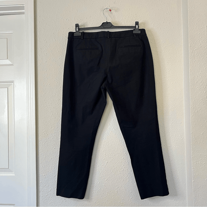 Theory Izelle C Jetty Bi-Stretch Black Ankle Cropped Pants Size 12