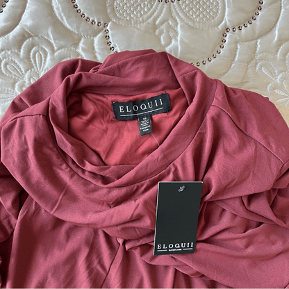 Eloquii Asymmetrical Long Sleeve Midi Dress NEW Plus Size 18