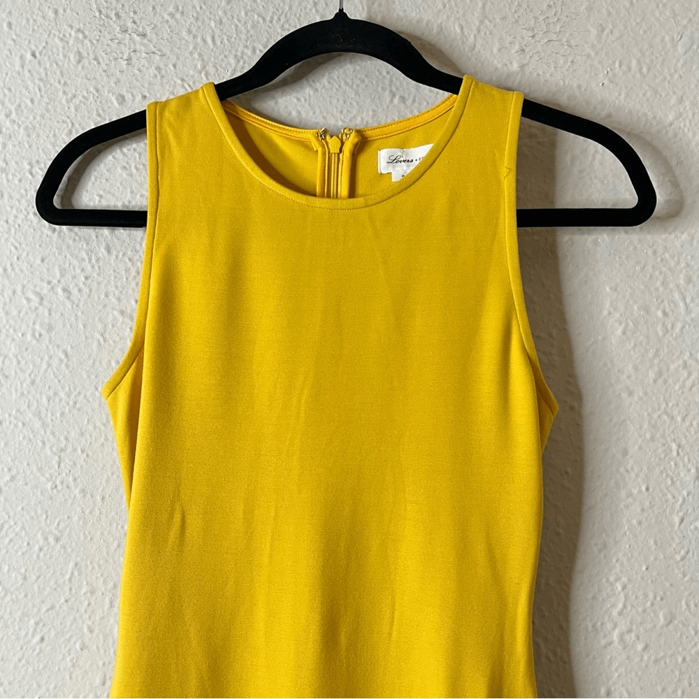 Revolve Lovers & Friends Monroe Mini Dress NEW Size XS in Mustard Yellow