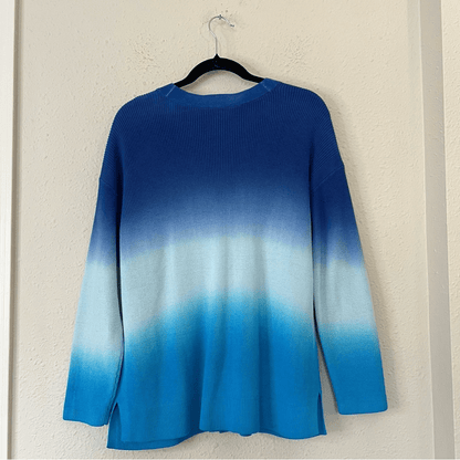 Talbots Ombre Cardigan Sweater in Blue Size XL Petite