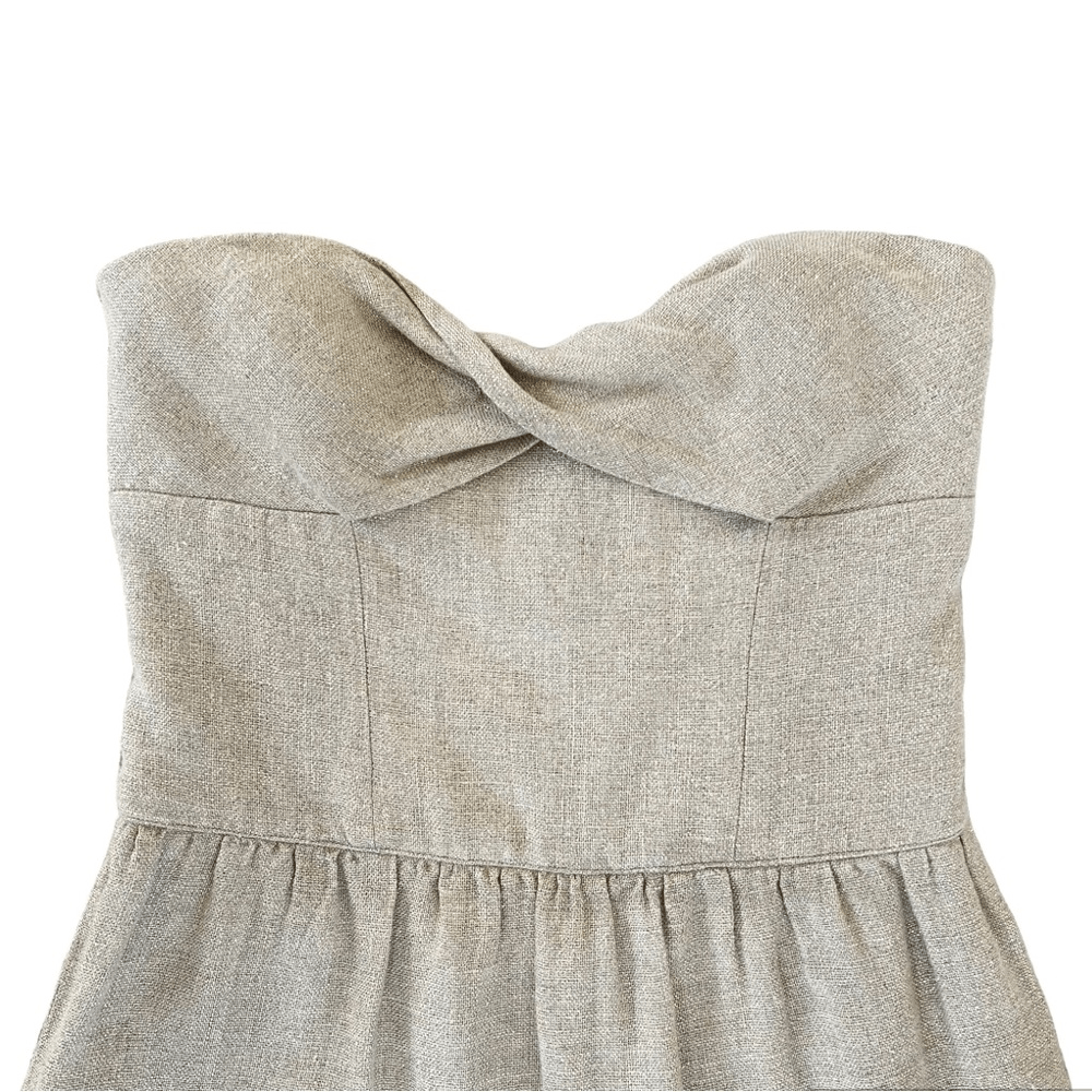 Diane Von Furstenberg Linen Strapless Mini Dress Size 6