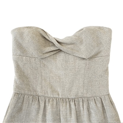 Diane Von Furstenberg Linen Strapless Mini Dress Size 6