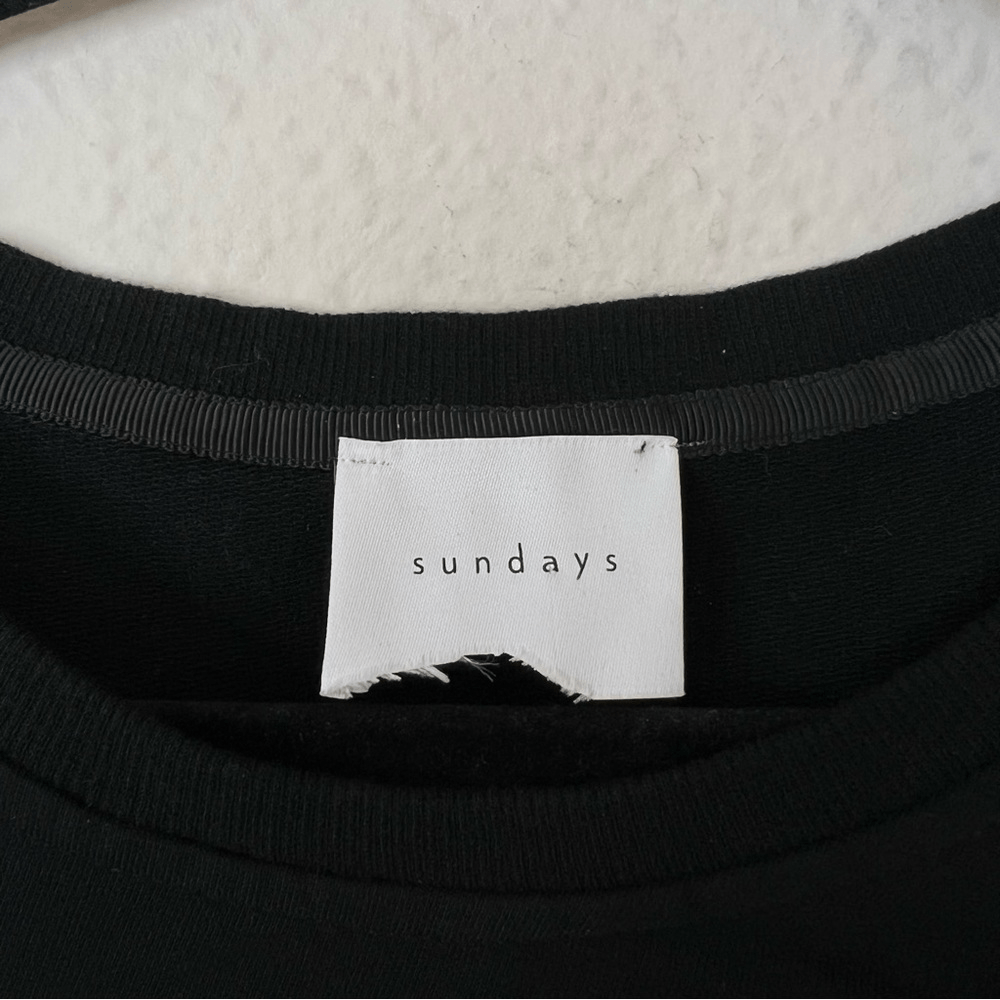 Anthropologie Sundays Ramone Black Ruched Mini Dress Size Medium, Long Sleeve