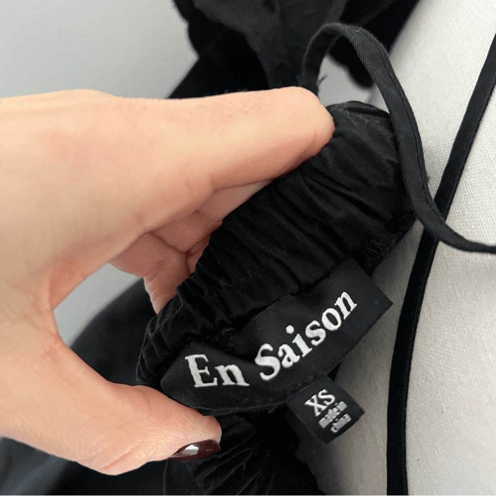 En Saison  Barnette Eyelet Midi Dress Black Size XS