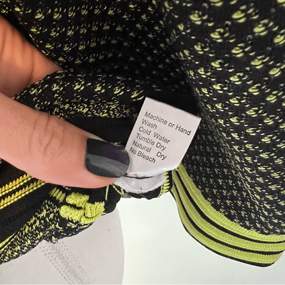 Ming Wang Striped Knit V-Neck Sweater Cardigan Jacket Plus Size Blue Green