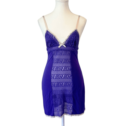 Victoria’s Secret Lace Slip Dress in Purple Size Medium