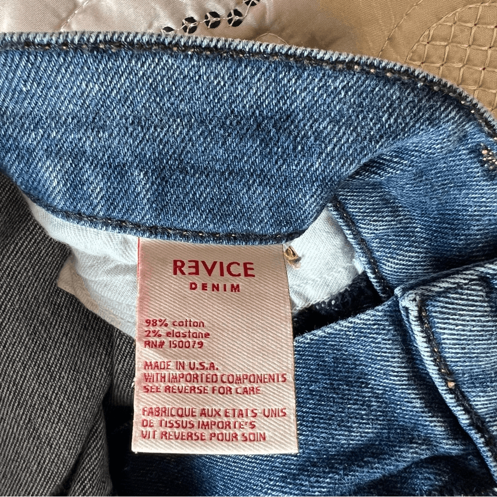 Revice High Rise Star Venus Crop Jeans Medium Wash Size 27