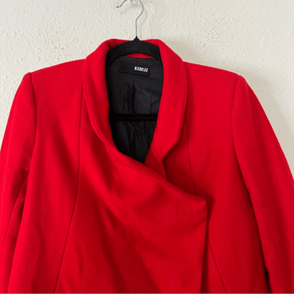 NICHOLAS Red Wool Cashmere Coat Size 6