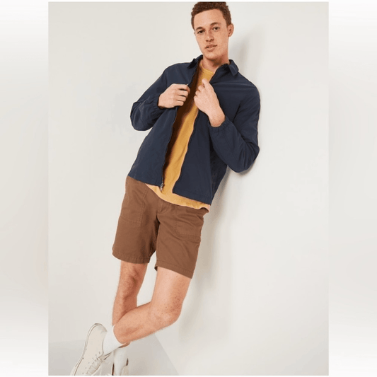 Old Navy Lived-In Straight Cargo Khaki Shorts NEW Size 31