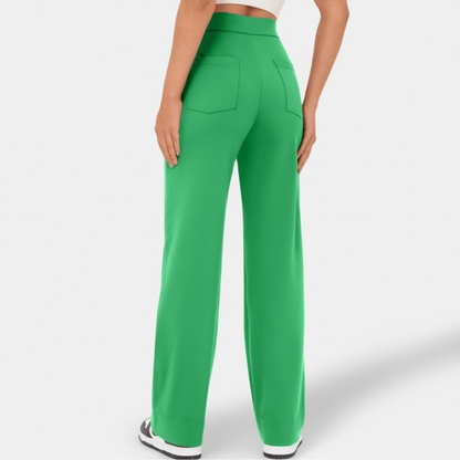 Halara High Waisted Button Multiple Pockets Straight Leg Pants NEW Size Large