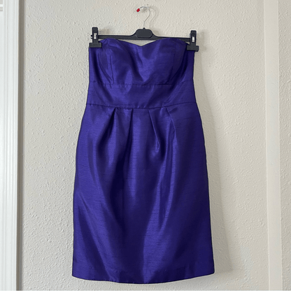 Jenny Yoo Parker Shantung Strapless Mini Cocktail Dress Size 10