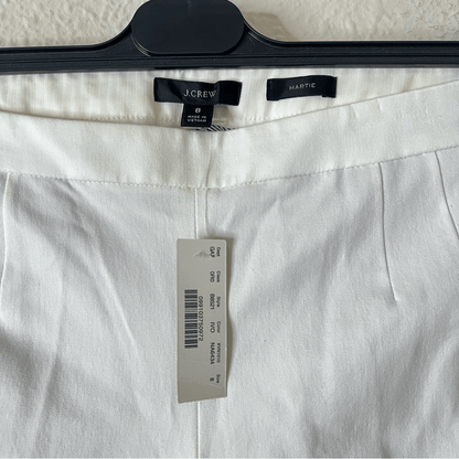 J. Crew Martie Ankle Pants in Ivory NEW Size 8