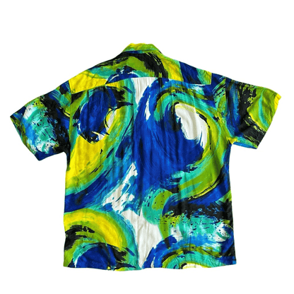 Jams World Hawaiian Shirt Mens Short Sleeve Retro Serpentine VTG Travel Medium