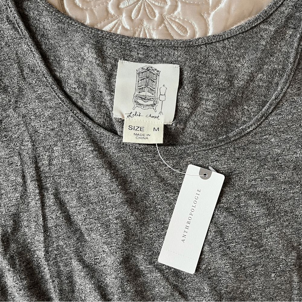 Anthropologie Lili's Closet Cold Shoulder Drawstring Dress NEW Size Medium