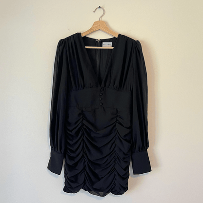 Runaway the Label Black Puff Long Sleeve Mini Dress Size 8