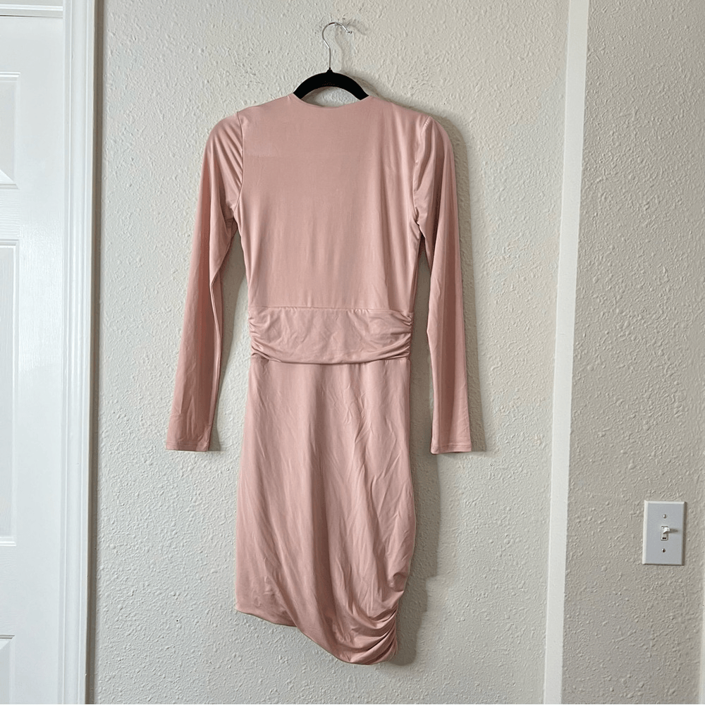 NBD Coco Dress In Off Slate NEW Size Small Long Sleeve Mini Bodycon Cocktail