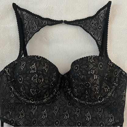 Victoria’s Secret Lace Bustier Corset Black NEW Size 32B