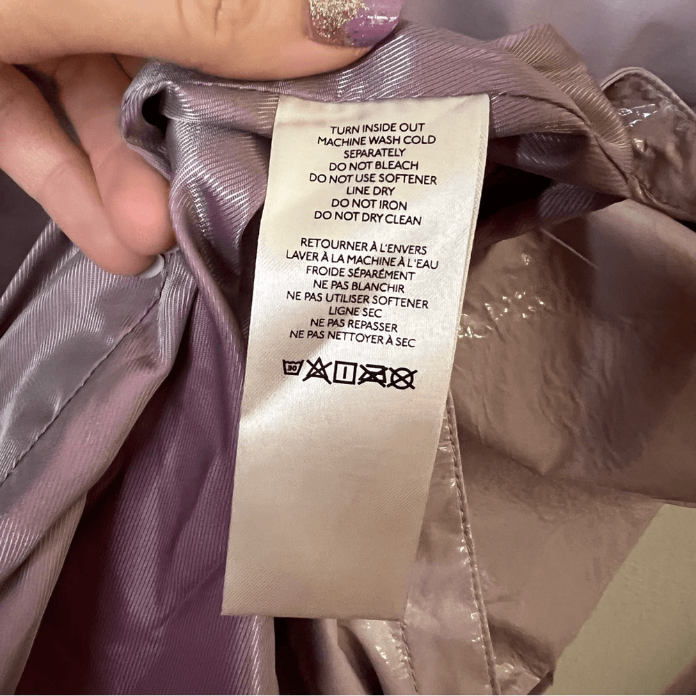 Anthropologie Maeve Patent Faux Leather Trench Coat NEW Size Medium