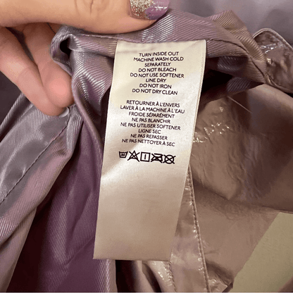 Anthropologie Maeve Patent Faux Leather Trench Coat NEW Size Medium