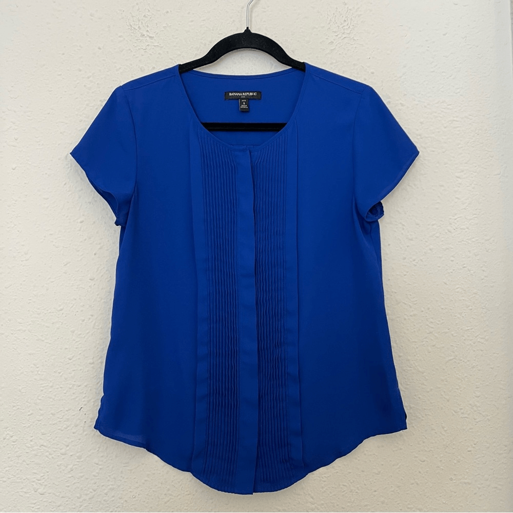 Banana Republic Short Sleeve Button Up Blouse Size Small Petite