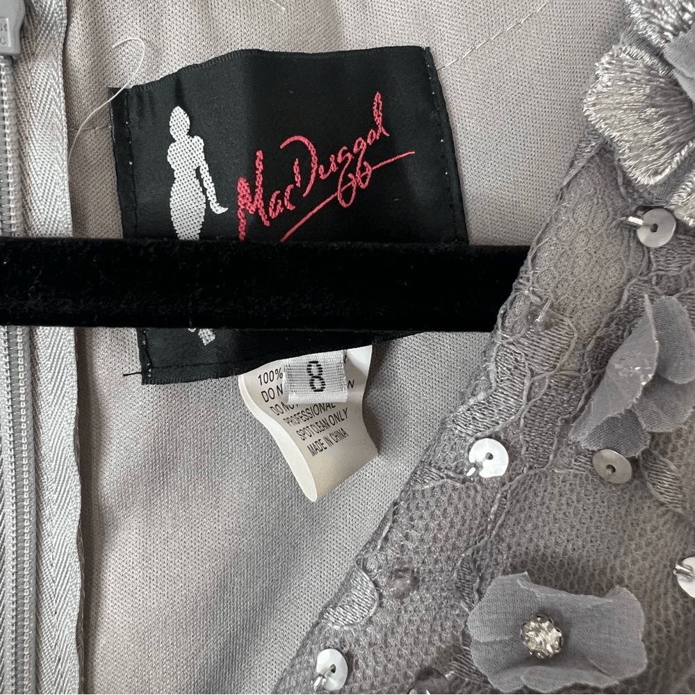 Mac Duggal Floral Embellished Lace A-Line Cocktail Dress NEW Size 8