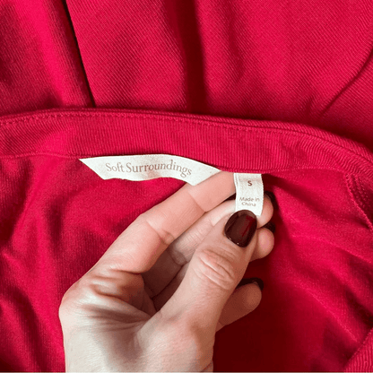 Soft Surroundings Madeline Tunic Top in Moroccan Red Size Small