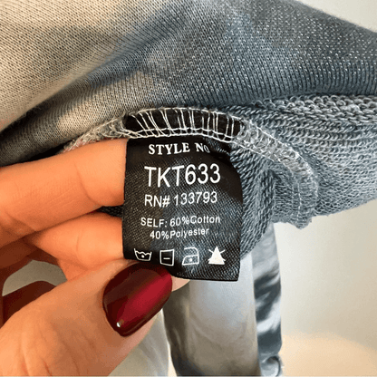 POL Tie Dye Cropped Oversized Sweatshirt Size Large