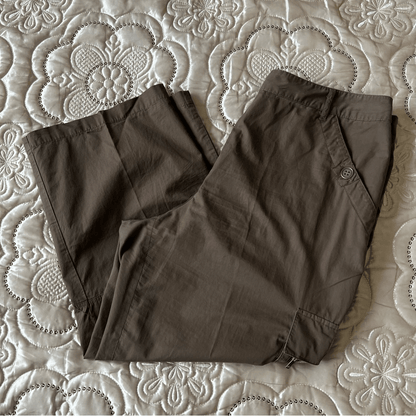 Chico’s Cropped Cargo Pants in Brown Size 2/ US 12