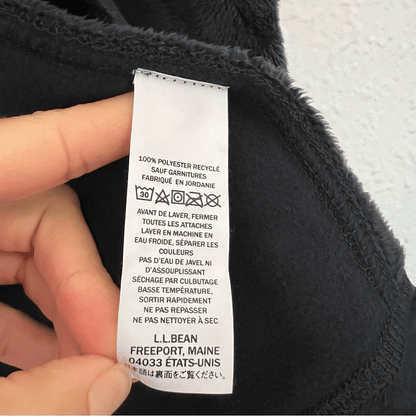 L.L. Bean Luxe Fleece Long Vest in Black NEW Size XS