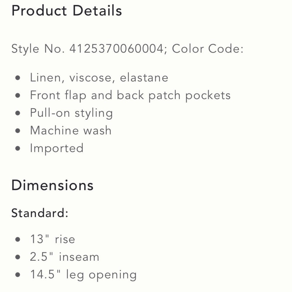 Anthropologie Maeve Linen A-Line Shorts in Stone NEW Size XL