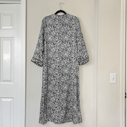 Oscar De La Renta Pink Label Nightgown Animal Print Sleep Dress Size Medium