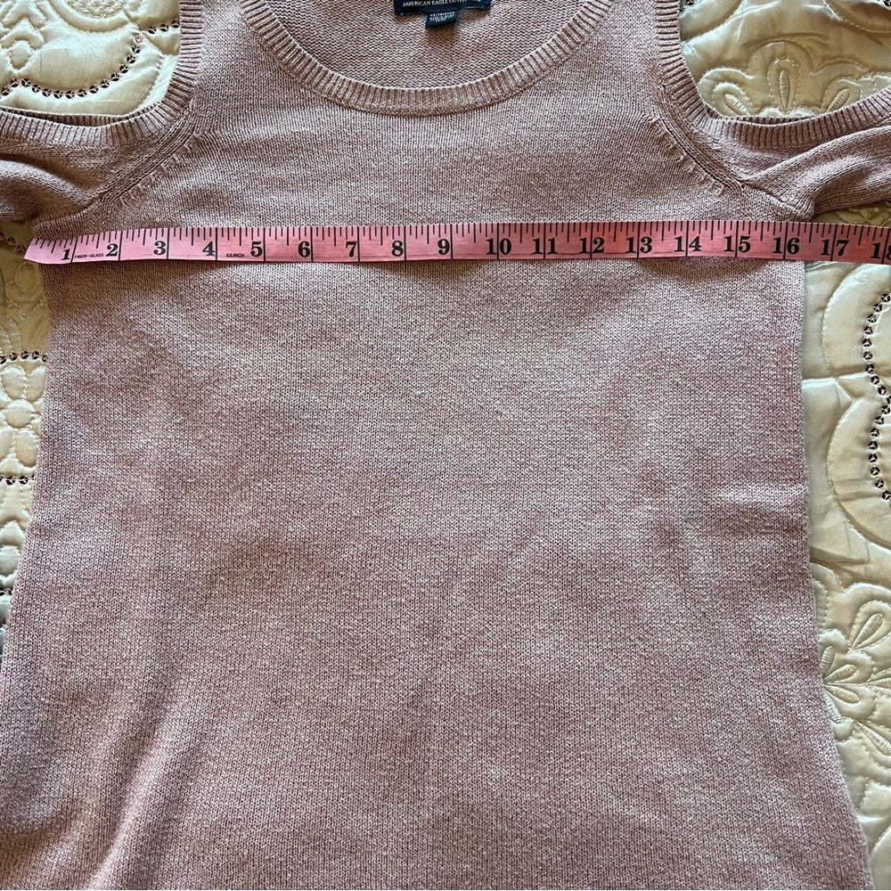 American Eagle Dusty Rose Open Shoulder Sweater Size XS
