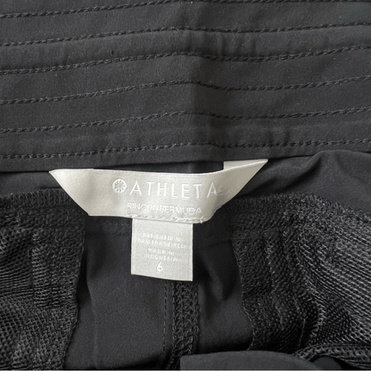 Athleta Rincon Black Athletic Bermuda Shorts NEW Size 6