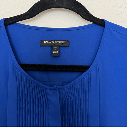 Banana Republic Short Sleeve Button Up Blouse Size Small Petite