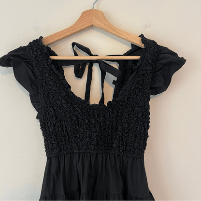 En Saison Black Matisse Flutter Sleeve Dress Size XS