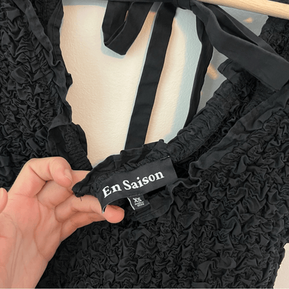En Saison Black Matisse Flutter Sleeve Dress Size XS
