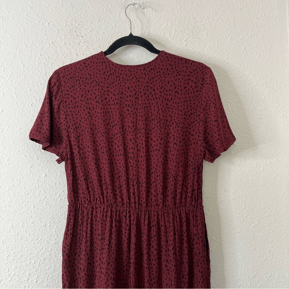 Rails Rust Spotted Jet V Neck Wide Leg Jumpsuit Size Small