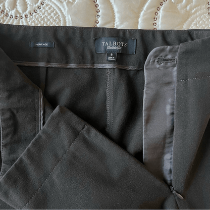Talbots Heritage Trouser Dress Pants Size 8 Dark Brown