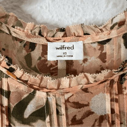 Aritzia Wilfred Lourdes Floral Long Sleeve Blouse Size XS