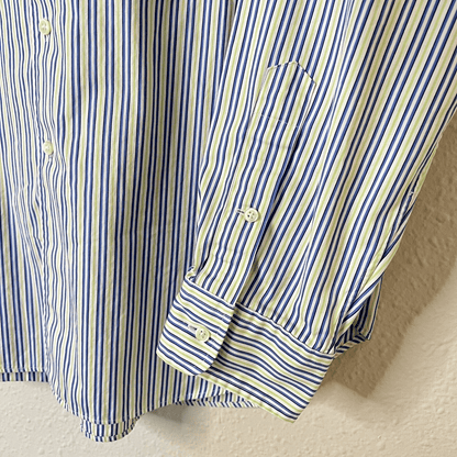 Polo Ralph Lauren GREEN/BLUE/WHITE STRIPED Classic Fit  Button Down Shirts