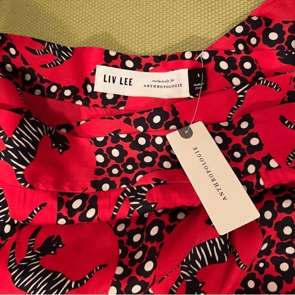 Anthropologie Liv Lee Ruffled Wrap Maxi Skirt NEW Size Small