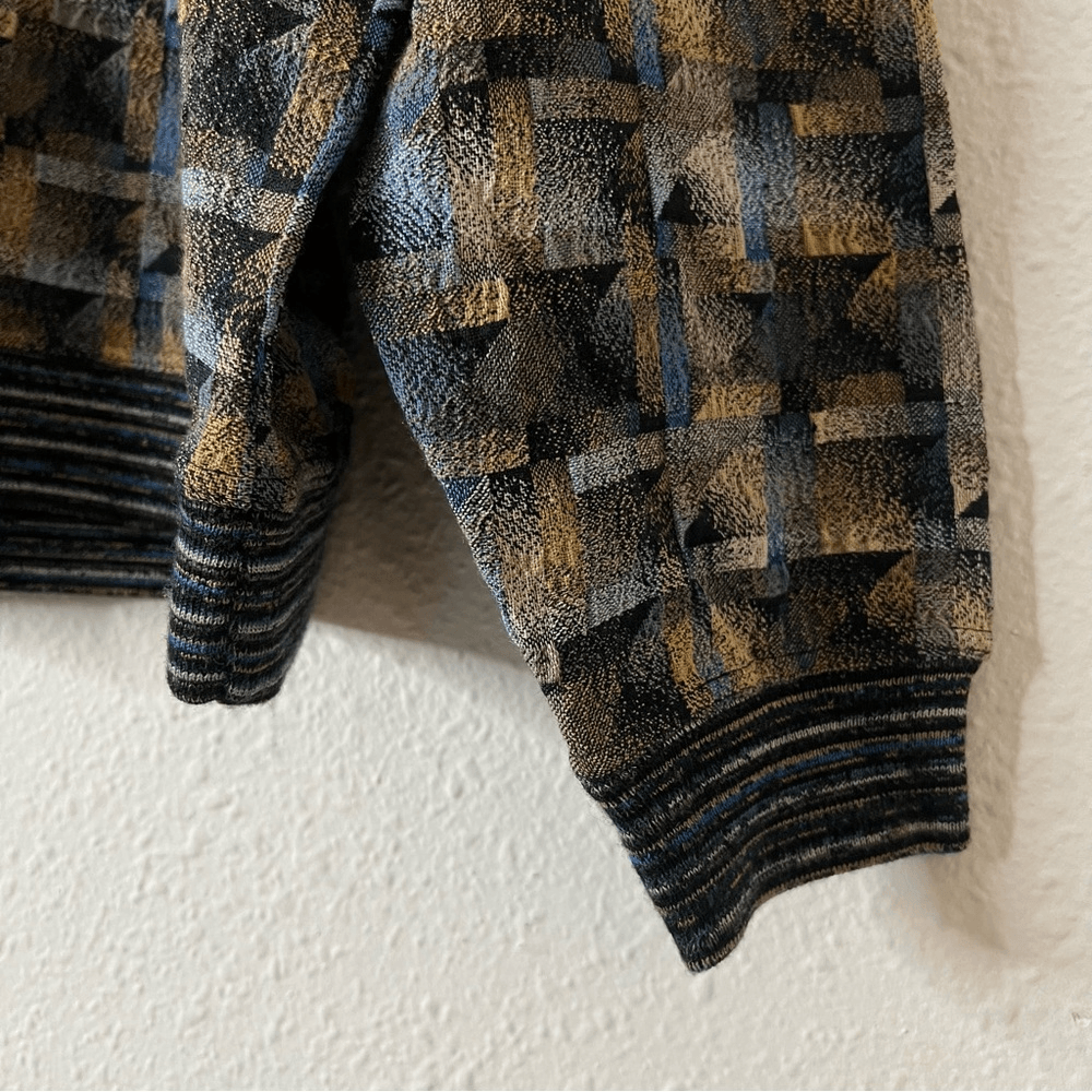 Jhane Barnes Vintage Wool Blend Sweater Size Large Crewneck Geometric Print