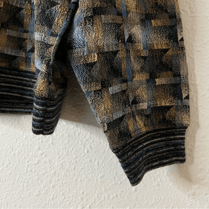 Jhane Barnes Vintage Wool Blend Sweater Size Large Crewneck Geometric Print