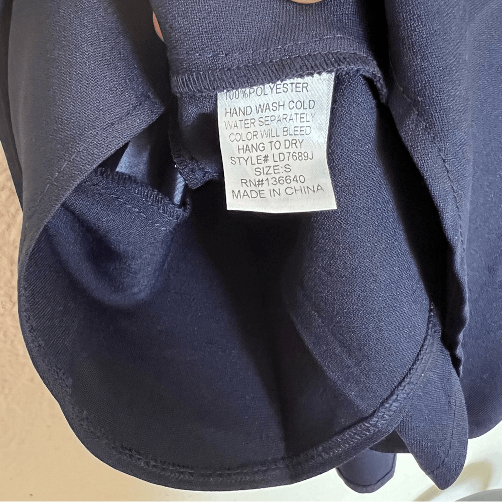 L'atiste Navy Blue Cutout Fit Flare Mini Dress NEW Size Small