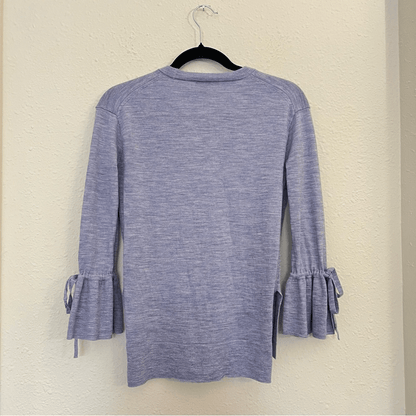 J. Crew 100% Merino Wool V-Neck Bell Sleeve Knit Sweater Size XXS