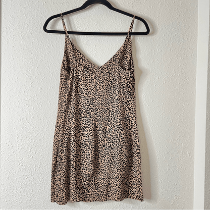 Reformation Marlow Animal Leopard Print Mini Slip Dress Size XS