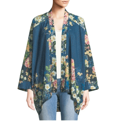 Johnny Was Cardi Timmie Print Floral Kimono Top NEW Plus Size 2X