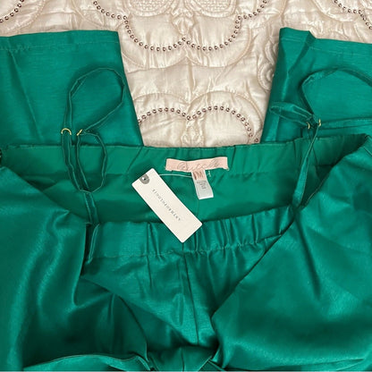 Anthropologie Hutch Satin Bow-Tie Jumpsuit NEW Size Medium